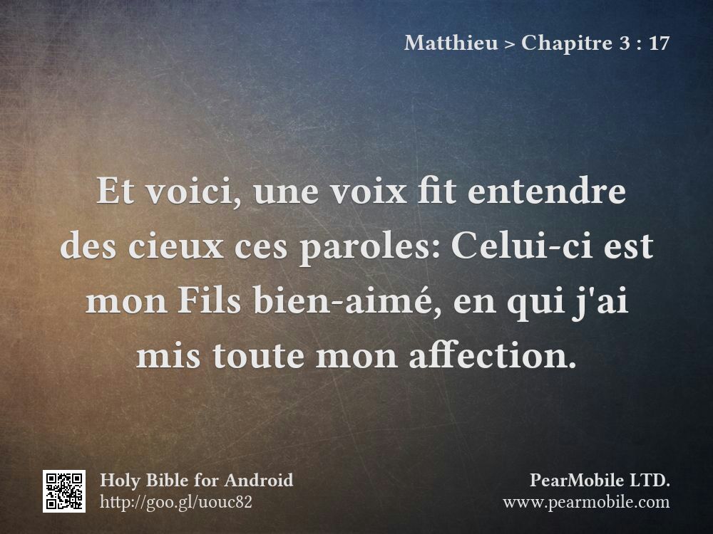 Matthieu, Chapitre 3:17